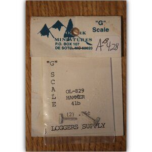 NOS Vintage Ozark Miniatures OL-829 Scale hammer G Scale 2 in package
